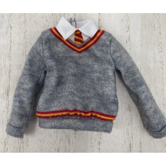 Harry Potter 10 inch Doll Clothes Accessory Gray Shirt with Collar and Tie - Picture 5 of 7